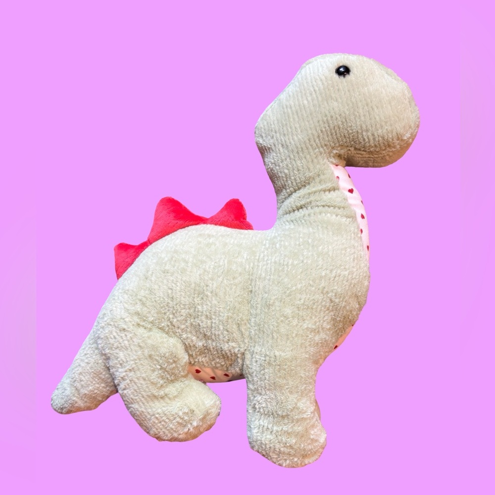 Plush Dinosaur Toy - Green and Red